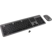 Комплект беспроводной (клавиатура + мышь) Smartbuy 233375AG-GK серо-черный мультимедийный