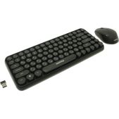 Комплект беспроводной (клавиатура + мышь) Smartbuy SBC-626376AG-K черный мультимедийный с круглыми клав.