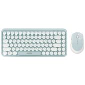 Комплект беспроводной (клавиатура + мышь) Smartbuy SBC-626376AG-M мятно-белый мультимедийный с круглыми клав.