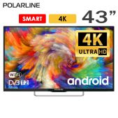 Телевизор 43 Polarline 43PU11TC-SM 3840*2160 SmartTV Andr7.0 DVB-T2 3*HDMI 2*USB