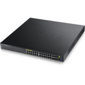 Коммутатор ZyXEL XGS3700-24HP-ZZ0101F 24 port Layer 2/3 Gigabit Datacenter Switch, PoE, 4x 10G