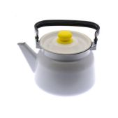 Чайник эмалированный 2.3л Сибирские Товары С42714.3 светлый, с пласт.кнопкой