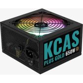 Блок питания ATX 650W Aerocool KCAS 650W PLUS RGB 80+ gold (24+4+4pin) APFC 120mm вентилятор 7xSATA