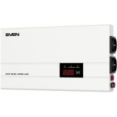 Стабилизатор напряжения Sven SV-012816 AVR SLIM-1000 LCD, Relay, 800W, 1000VA, 140-260v, the function pause, single outlet, 2.9 kg.