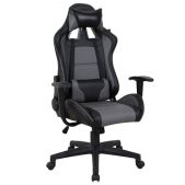 Кресло для геймеров Brabix GT Racer GM-100 531926, две подушки, экокожа, черное/серое
