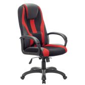 Кресло для геймеров Brabix Premium Rapid GM-102 532107, 180кг, экокожа/ткань, черное/красное