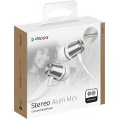 Гарнитура Deppa 4418 Stereo Alum Mini, серебро