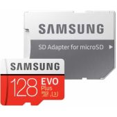 Карта памяти MicroSDXC 128Gb Samsung EVO Plus + SD адаптер (MB-MC128KA) (MB-MC128KA/RU)