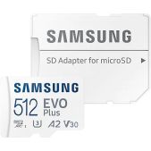 Карта памяти MicroSDXC 512Gb Samsung MB-MC512KA/RU EVO Plus 130Mb/s UHS-I U3 V30 A2