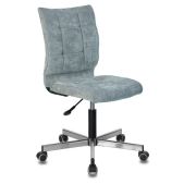 Кресло Brabix Stream MG-314 532395, без подлокотников, пятилучие серебристое, ткань, серо-голубое