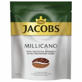 Кофе молотый в растворимом Jacobs Millicano, сублимированный, 200г, мягкая упаковка, 8052484