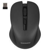 Мышь Sonnen V18, USB, 4 кнопки, беспроводная с бесшумным кликом черная, 513514