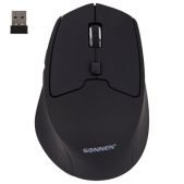 Мышь Sonnen V33 USB 6 кнопок, беспроводная черная, 513517