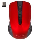 Мышь Sonnen V99 USB 4 кнопки, беспроводная красная, 513529