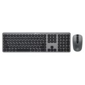Комплект беспроводной (клавиатура + мышь) Oklick 300M серый USB slim Multimedia
