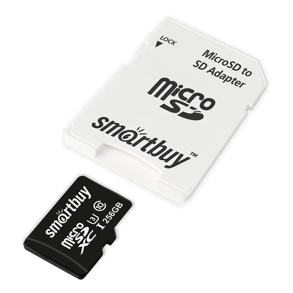 Карта памяти MicroSDXC 256Gb SmartBuy SB256GBSDU1A-AD class 10 Advanced 90/55 Mb/s U3 V30 A1