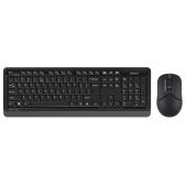 Комплект беспроводной (клавиатура + мышь) A4-Tech Fstyler FG1012 черный/серый USB Multimedia