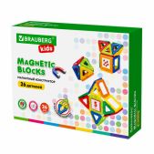 Конструктор магнитный Brauberg 663844 Kids Magnetic Blocks-26, 26 деталей