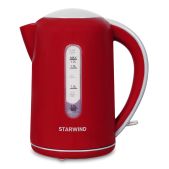 Чайник Starwind SKG1021 1.7л. 2200Вт красный/серый (корпус: пластик)