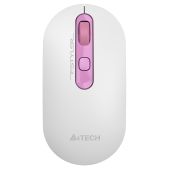 Мышь A4-Tech Fstyler FG20S Sakura белый/розовый оптическая (2000dpi) silent беспроводная USB (4but)