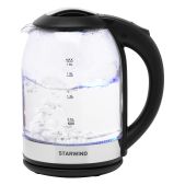 Чайник Starwind SKG2051 1.8л 1800Вт черный/серебристый (корпус: стекло)