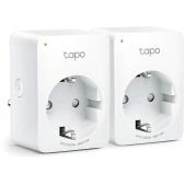 Умная розетка TP-Link Tapo P100(2-pack) Mini Smart 2.4 GHz Wi-Fi Socket, 2 units, 220-240 V, Max Load 10 A, Bluetooth 4.2 (onboarding only)