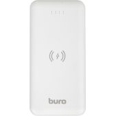 Аккумулятор Buro BPW10E10PWT 10000mAh 2A 2xUSB беспроводная зарядка Мобильный белый