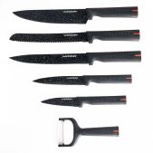 Набор ножей Webber BE-2262 N 5 предметов +овощечистка ручки с противоскользящим покрытием