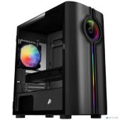 Корпус mATX Без БП 1STPlayer IS3-BK-1F2 Infinite Space IS3 Black TG / 1x120мм RGB вентилятор inc.