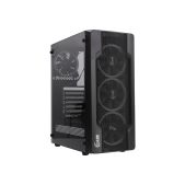 Корпус ATX Без БП Powercase Mistral X4 Mesh LED, CMIXB-L4, Tempered Glass, 4x120мм 5-Color, чёрный