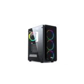 Корпус ATX Без БП Powercase Mistral Z4 Mesh LED, CMIZB-L4, Tempered Glass, 4x120мм 5-Color, чёрный