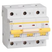 Выключатель автоматический IEK MVA40-3-063-C 63A тип C 10kA 3П 400В 3мод белый упак.:1шт