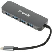 Разветвитель USB-C D-Link DUB-2340/A1A 4порт. черный