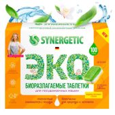 Таблетки для посудомоечных машин Synergetic без отдушки упак.:100шт 102100