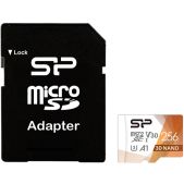 Карта памяти microSD 256Gb Silicon Power Superior A1 SP256GBSTXDV3V20SP microSDXC Class 10 UHS-I U3 100/80 Mb/s SD адаптер