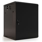 Шкаф серверный Hyperline TWB-0966-SR-RAL9004 настенный 9U 600x600мм пер.дв.металл 2 бок.пан. 60кг черный IP20 сталь