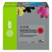 Картридж струйный Cactus CS-CL38 многоцветный 9мл для Canon Pixma iP1800/iP1900/iP2500/iP2600/MP140/MP190/MP210/MP220/MP470/MX300/MX310