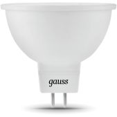 Лампа светодиодная Gauss Black 101505107 7Вт цок.:GU5.3 рефлектор 220B 3000K св.свеч.бел.теп. MR16 упак.:10шт