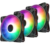 Комплект вентиляторов 120x120x25 Deepcool CF120 Plus 3 IN 1 RGB PWM, Addresable RGB подсветка, 500-1800об/мин Retail