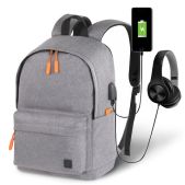 Рюкзак для ноутбука 15.6 Brauberg 270806 Urban Energy серый, 44х31х14см USB-порт