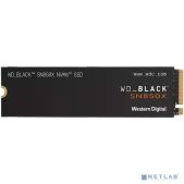 Накопитель SSD 1Tb WD SSD Black SN850X WDS100T2X0E M.2 22x80mm, NVMe, PCIe 4.0 x4, 3D TLC, R/W 7300/6300MB/s, IOPs 800 000/1 100 000, TbW 600, DWPD 0.3 12 мес.