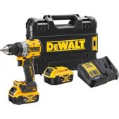 Дрель шуруповерт DeWalt DCD 805 P2T DCD805P2T-QW аккумуляторный, удар.б/щ.дв, 18В, 2х5Ач Li-ion, БЗП-1.5-13мм, 0-650/2000об/мин, 90/27Нм, 1.2кг, чем TSTAK