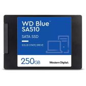 Накопитель SSD 250Gb Western Digital WDS250G3B0A Blue SA510, 2.5 7mm, SATA3, R/W 550/525MB/s, IOPs 95 000/81 000, TBW 100, DWPD 0.2