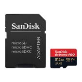 Карта памяти microSDXC 512Gb SanDisk SDSQXCD-512G-GN6MA Class 10 UHS-I A2 C10 V30 U3 Extreme Pro SD адаптер 200MB/s