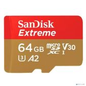 Карта памяти microSDXC 64Gb SanDisk SDSQXAH-064G-GN6MN Class 10 UHS-I A1 C10 V30 U3 Extreme 170MB/s