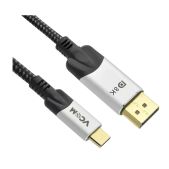 Кабель-адаптер VCOM USB 3.1 Type-Cm > DP m 8K@60Hz, 1.8m, Alumi Shell