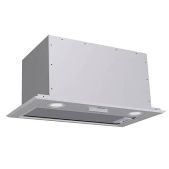 Вытяжка встраиваемая Midea MH60I370X полностью, ширина 52 см, отвод/рециркуляция, 900 м3/час, механическое управление кнопками, 3 скорости, LED освещение 2x1.5Вт, алюминиевый жироулавливающий фильтр, Угольный фильтр CFM10 поставляется в комплекте
