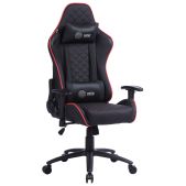 Кресло для геймеров Cactus CS-CHR-030BLR черный/красный эко.кожа металл