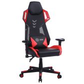 Кресло для геймеров Cactus CS-CHR-090BLR черный/красный эко.кожа пластик