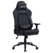 Кресло для геймеров Cactus CS-CHR-130 черный эко.кожа металл